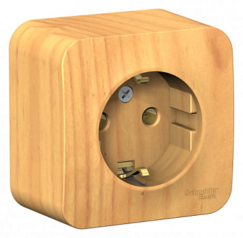 Евророзетка 1ОП 16А з/к Ясень с Изолир пласт BLANCA BLNRA010115 (12/1) SE