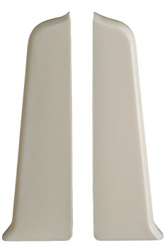 Светлая слоновая кость / Торцевой для плинтуса 85мм "Идеал Деконика"