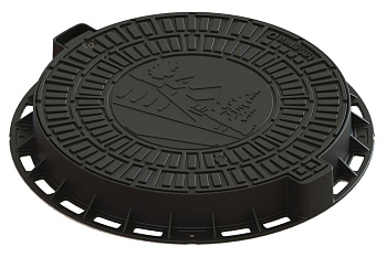 Люк садовый пластиковый черный «Домик» 35188-80Д