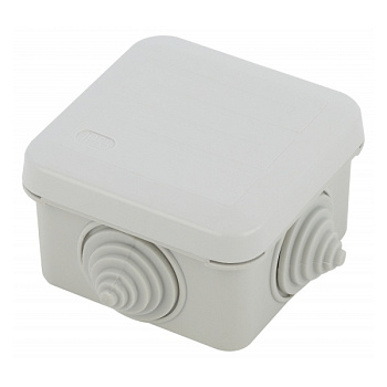 Коробка разветвительная  о/у 70*70*50 Серая IP55 (1/100) ЭРА Б0055758
