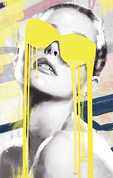 Картина Девушка в очках 110х70