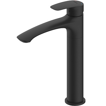 Смеситель для настольного  умывальника, черный матовый, Rora, Milardo, RORBL01M01