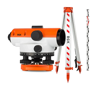 Комплект оптический нивелир RGK C-20 + S6-N + S3