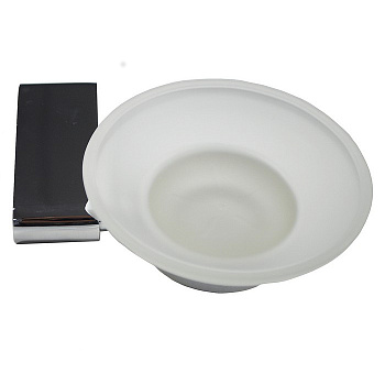 Мыльница стеклянная с креплением к стене 77004