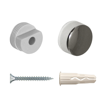 Комплект крепления для зеркала (Хром гладкий)