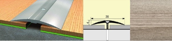 Стык 38x0,9 дуб дымчатый