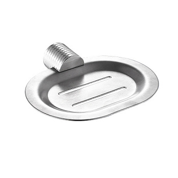 81395 Мыльница метал литая из нерж. стали с резн. креплен GFmark