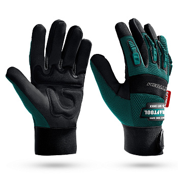 Перчатки "KRAFTOOL EXTREM" антивибрационные с резиновыми накладками 11287-L