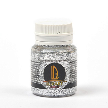 Декоративные Блестки LuxGlitter Серебро палочки 0,2*1,5мм 0,036кг