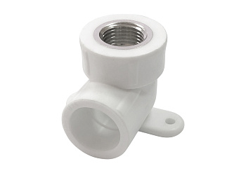 Угол с внутренней резьбой (простое крепление) 25х3/4" (60/15) (Valfex) БЕЛЫЙ