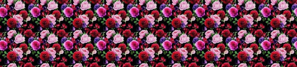 Панели ПВХ 0,6 панно Розы на черном