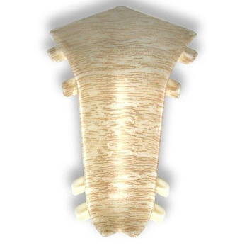 Внутренний угол для плинтуса К55 "Идеал Комфорт" 254 / Ясень светлый