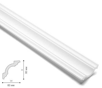 Плинтус потол. А1 (80*80) 55шт. в уп.