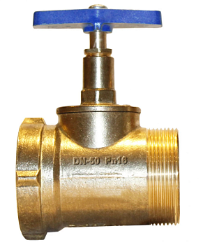 Вентиль латунь прямой 15б3р Ду-50 (муфта-цапка)*