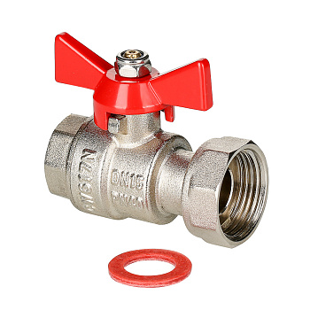 Кран шар. бабочка 1/2"x3/4" ВН/ВН с накидной гайкой  VALTEC (VT.241.N.0405)