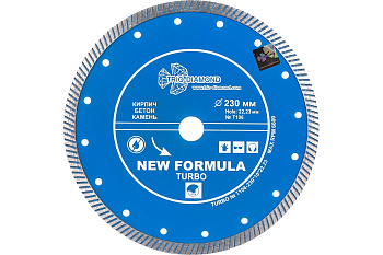 Диск алмазный TURBO Ø230x10х22,23мм Trio Diamond T106