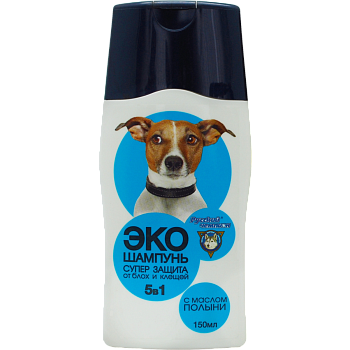 Русский Чемпион-Эко Шампунь СуперЗащита от блох, клещей 5в1 150мл 132 