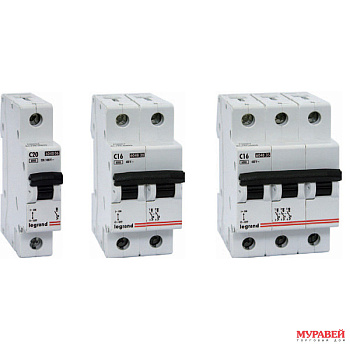 Автоматич. выкл. TX3 2п 20А 6кА Legrand 604821 / 03434