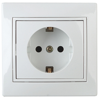 Евророзетка 1с/п с з/к 16А Белый в сборе INTRO PLANO ЭРА 1-202-01 Б0053874 (1/10)