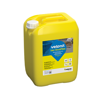 Двухкомпонентная высокоэластичная цементная гидроизоляцияVetonit tec DuoFlex B 10 л