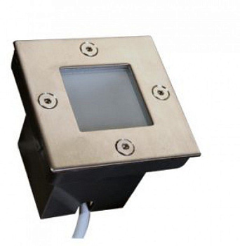 Светильник LED 0,32W 220V встраиваемый никель IP54 105*105 Svetlon