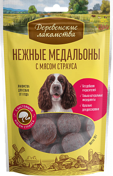 Нежные медальоны Страус "Деревенские лакомства" 90г 79208979