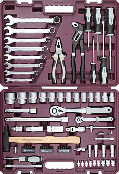 Набор инструмента универсальный 1/4"-1/2" DR 77 предметов 052802/54005 (TS077)