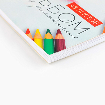 Альбом д/рисования на гребне А4 48л "Палитра" 10181668