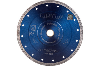 Диск алмазный ТУРБО ультратонкий х-тип Ø230х25.4мм Hillberg HM406