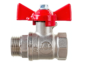 Кран шар. бабочка 3/4" ВР/НР НИКЕЛ. OPTIMA VALFEX 11Б27фт1М (80/20) (VF.218.NLB1.034)