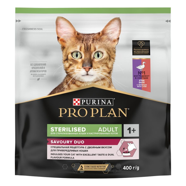 purina_pro_plan_dlya_sterilizovannykh_koshek_i_kastr_kotov_utka_pechen_400g