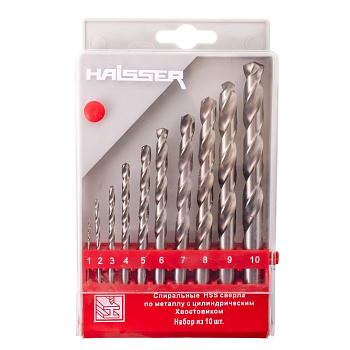 Набор сверел по металлу "Haisser" (10шт) Ø1-10мм HS101201