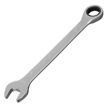 Ключ комбинированный трещоточный 19мм CrV зеркальный хром Matrix Professional 14812