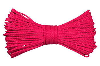 Шнур полипропилен ПП 8-и прядный Ø4мм с сердечником Красный в мотках по 15м