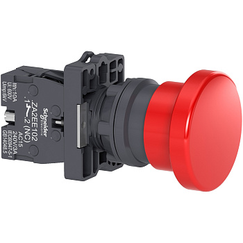 Кнопка ГРИБ NP2-ES542С 1НЗ ФИКСАЦИЕЙ 220В КРАСНАЯ IP40 CHINT 574120