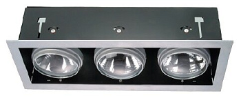 Светильник встраиваемый ориентируемый 3*G12/150Вт серебристый Россия
