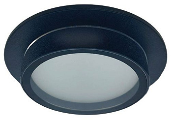 Ecola GX53 H4 SP5370 светильник встраив. Спот IP65 Черный матовый с черной окантовкой 110х54 10/50шт
