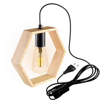 Светильник настольный STENCIL RV-CPD1439 Е27 дерево 52653 7