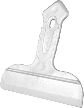Шпатель двухсторонний "DECOR" 140мм, резиновая ручка 308-1140