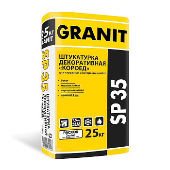 Штукатурка декоративная   GRANIT SP 35  "короед" 3 мм 25 кг  для вн./нар.работ 