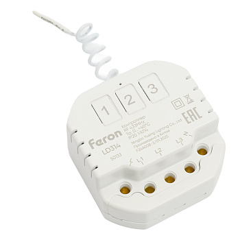 Контроллер для управления осветит. оборудованием на 3 канала,компактный,радиочастотный LD314 50133 