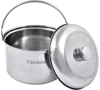 BOYSCOUT   Котелок походный с крышкой, НЕРЖАВЕЮЩАЯ СТАЛЬ, 3 л /4
