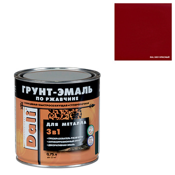 Грунт-Эмаль по ржавчине красная, 0,75л 20471