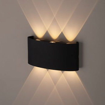 Светильник LED WL12 BK 6х1W 3000K ЧЕРНЫЙ IP54 ЭРА Б0034611