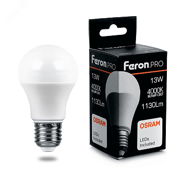 Лампа LED A60 13W 4000К Белый E27 230V LB-1013 OSRAM 38033