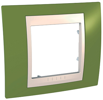 SE Unica Рамка 1-ая фисташковый/белая  Хамелеон  MGU6.002.866