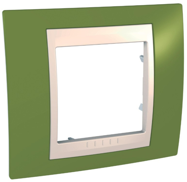 SE Unica Рамка 1-ая фисташковый/белая  Хамелеон  MGU6.002.866