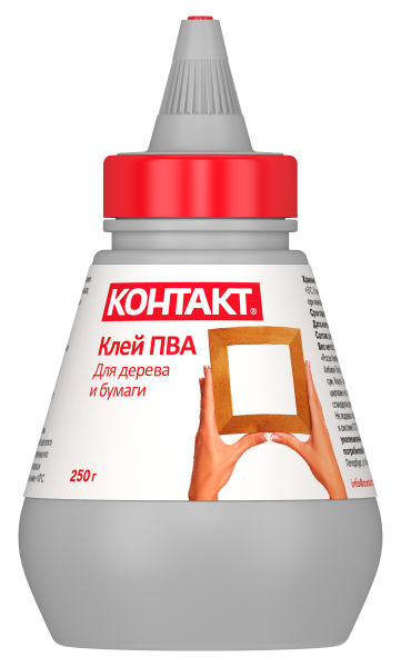 Клей ПВА "Контакт" 250мл КК72-250