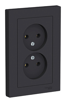 ATN001020 Механизм двойной розетки без з/к в сборе Карбон SE