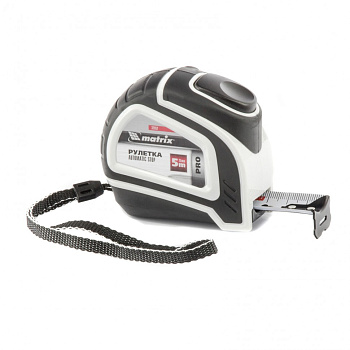 Рулетка "Matrix Autostop" 5м х 25мм автоматическая фиксация 32552